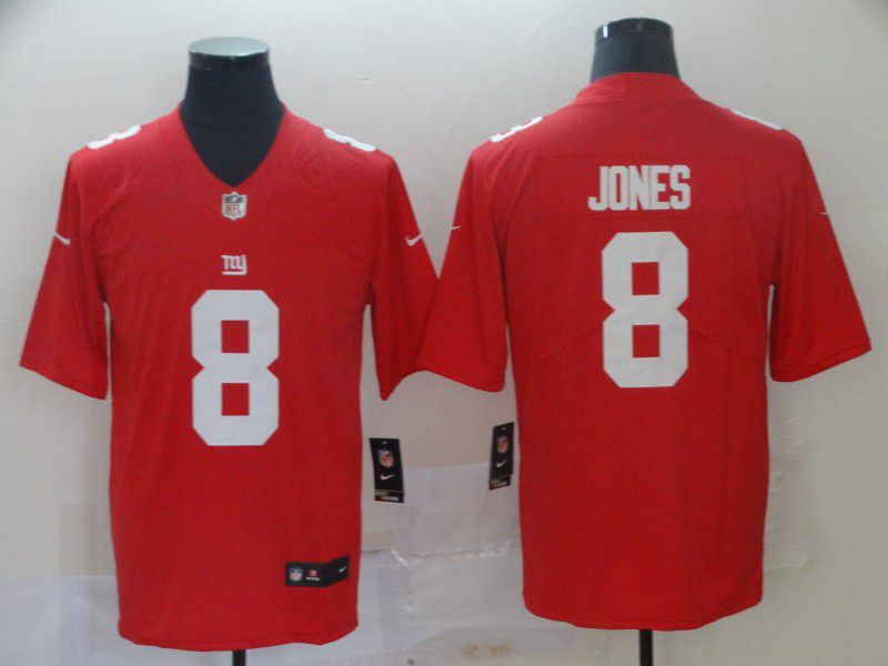 Men New York Giants 8 Jones Red Nike Vapor Untouchable Limited Player NFL Jerseys